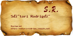 Sátori Rodrigó névjegykártya